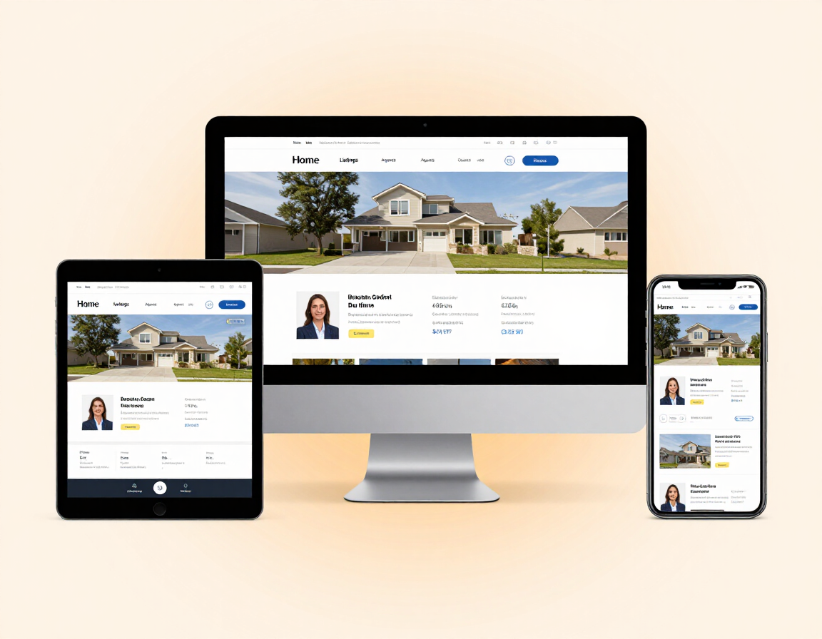 Real estate website design across desktop, tablet, and mobile