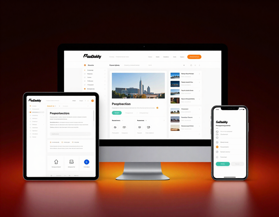 Professional small business website shown on desktop, tablet, and mobile devices