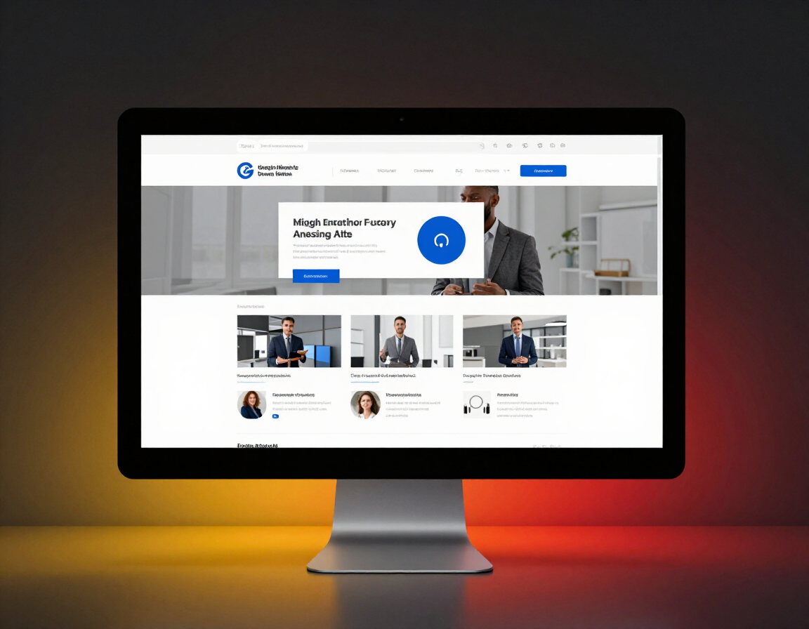 National brand website on desktop monitor