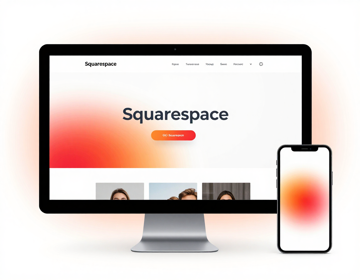 Squarespace website design on desktop and mobile