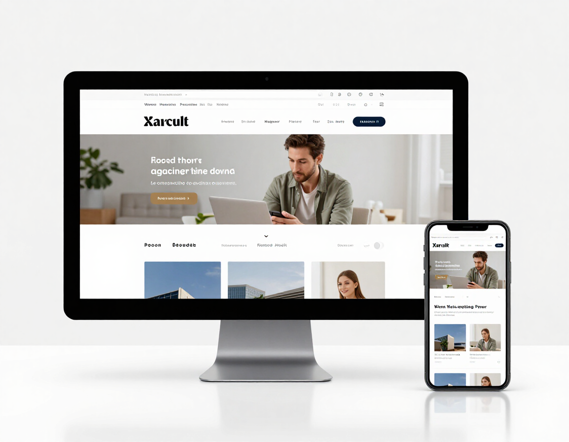 Modern professional website on desktop and mobile