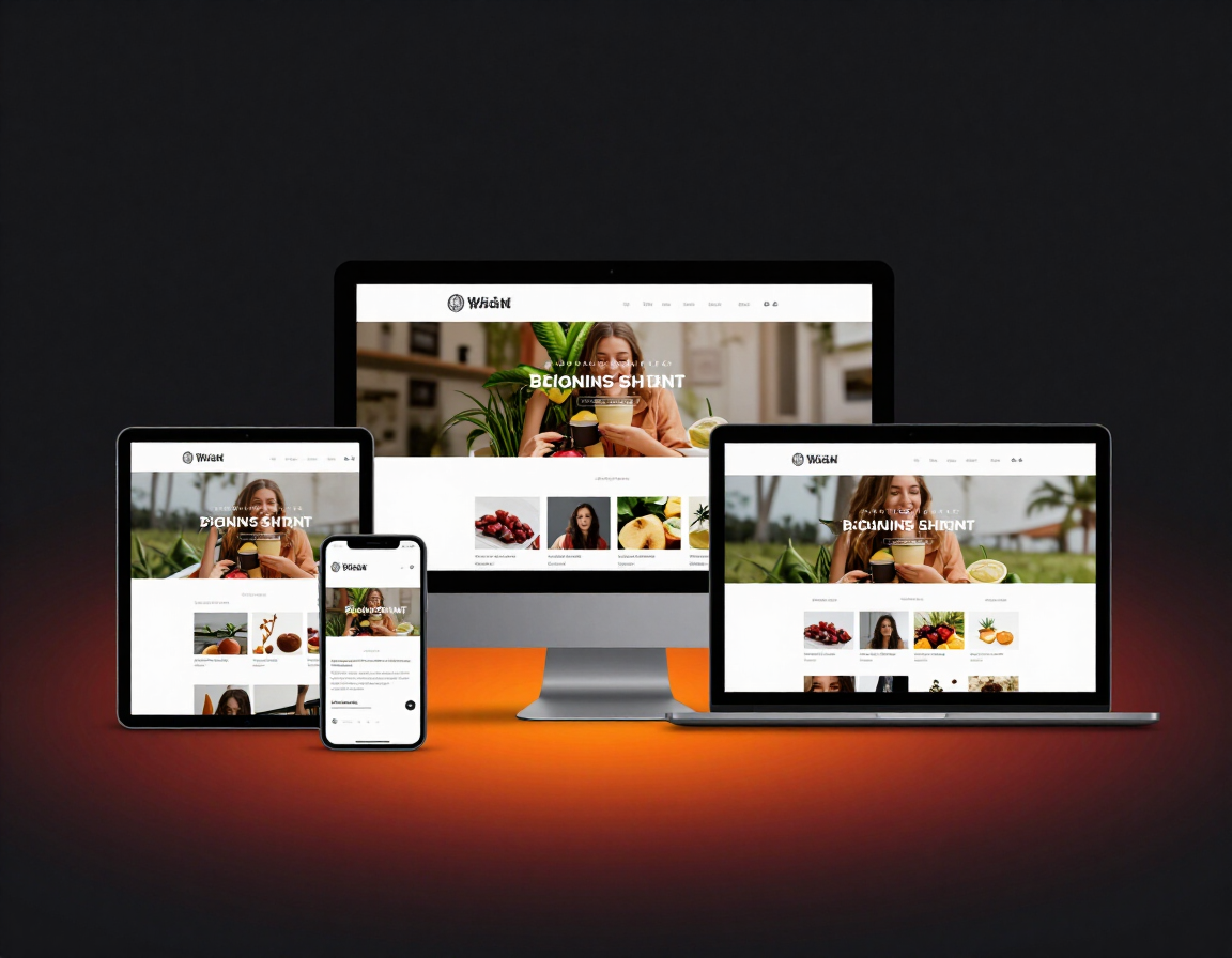 Kaboomasite website mockup on desktop, tablet, and mobile