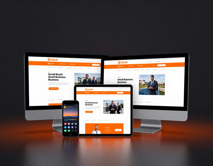 Professional website displayed across desktop, tablet, and mobile devices
