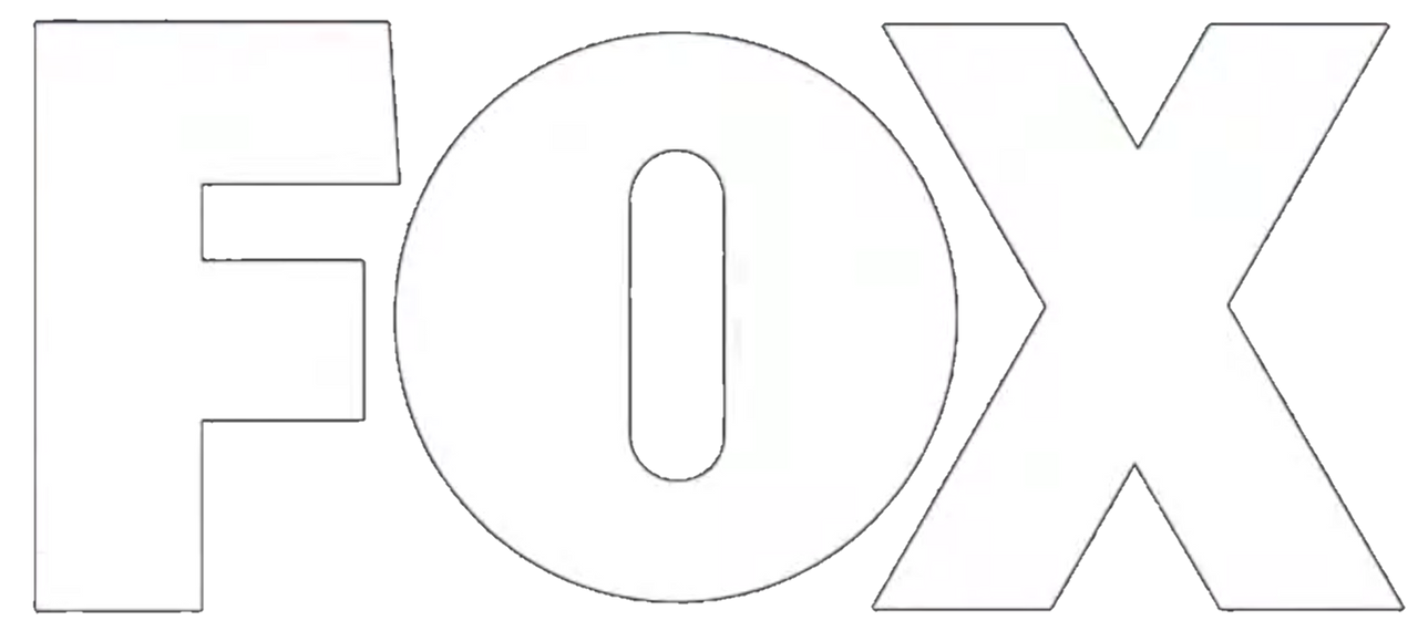 White outline of the FOX logo on a plain background
