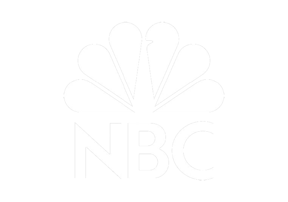 Faint NBC peacock logo in light gray on a white background