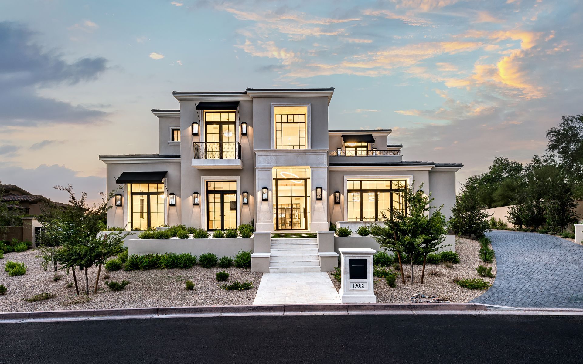 Modern luxury custom home exterior