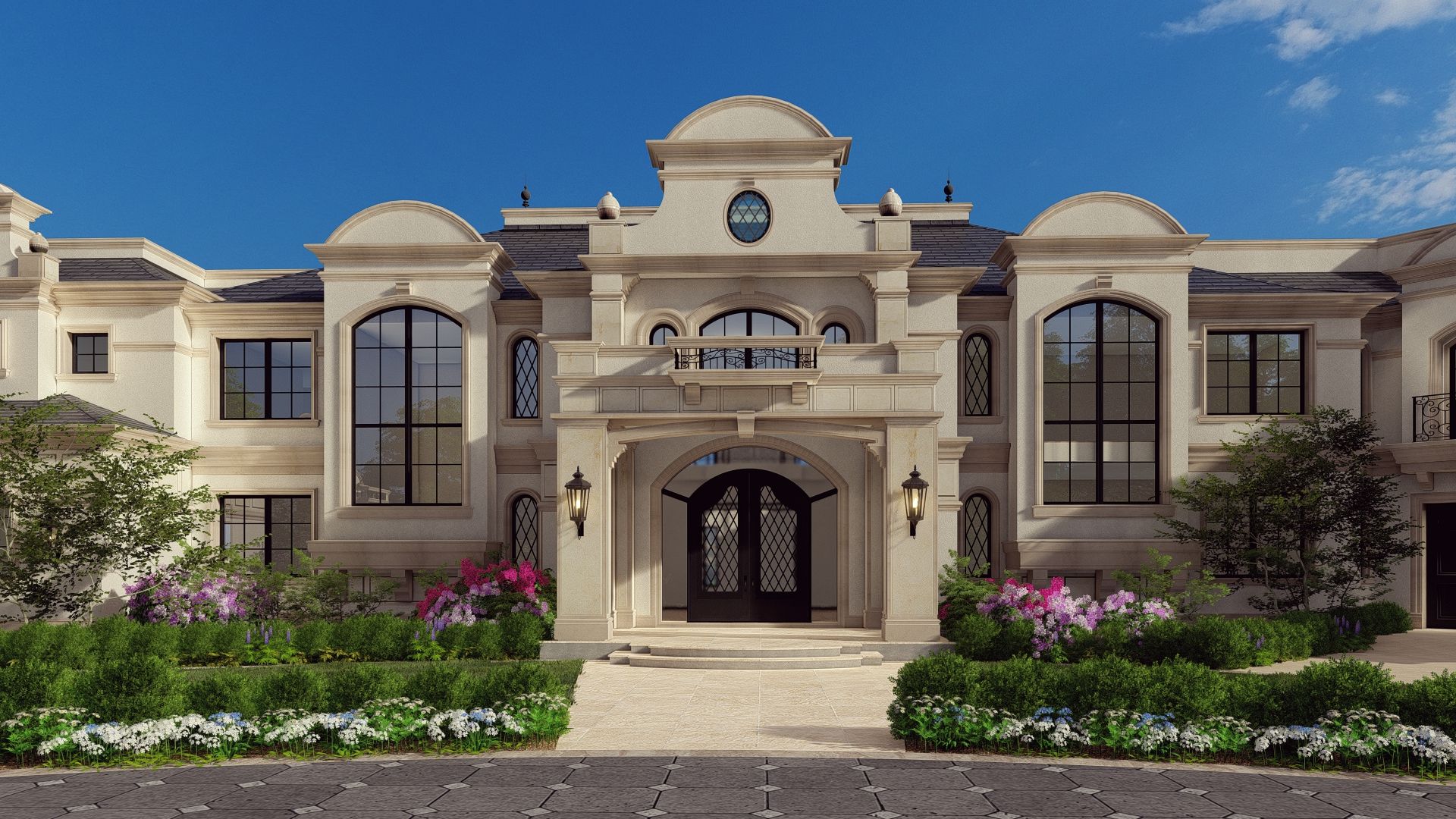 3d rendering of large estate