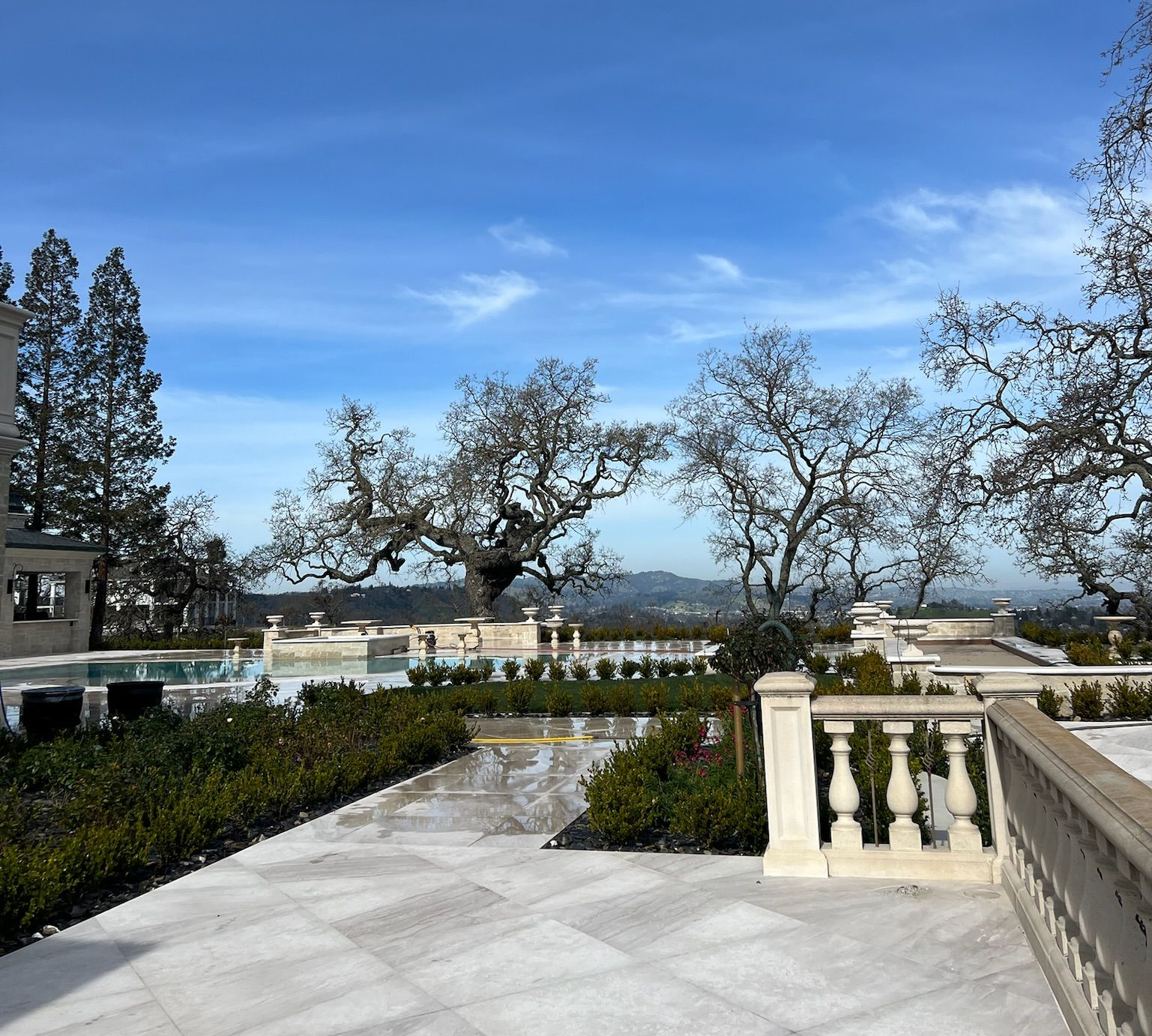 French estate backyard patio design