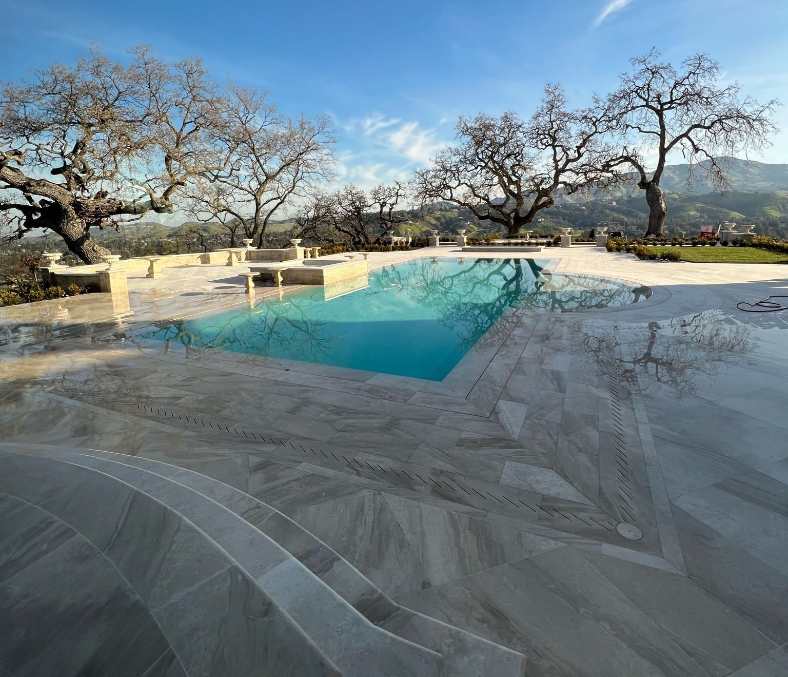 French estate infinity pool by Fratantoni Design