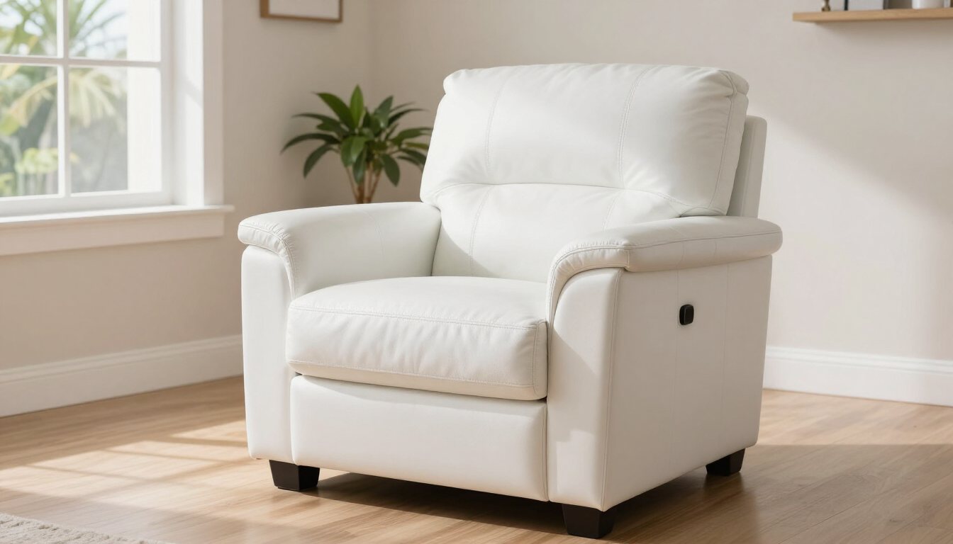 Freshly cleaned leather armchair in a bright living room
