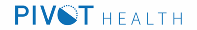 Pivot Health logo in blue and teal text with a stylized “O” icon