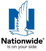 Nationwide logo with white eagle over blue N and the words “is on your side”