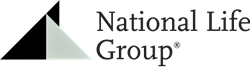 National Life Group logo with black and gray geometric icon and text on white background