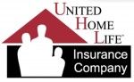 United Home Life Insurance Company logo with red banner and white silhouetted figures