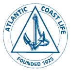 Atlantic Coast Life logo with blue anchor and triangle, “Founded 1925” around the border