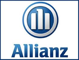 Allianz logo with blue circular emblem and blue wordmark on a white background