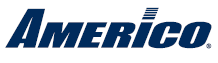 Americo logo in dark blue italic text on a white background