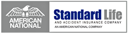 American National and Standard Life insurance company logos side by side