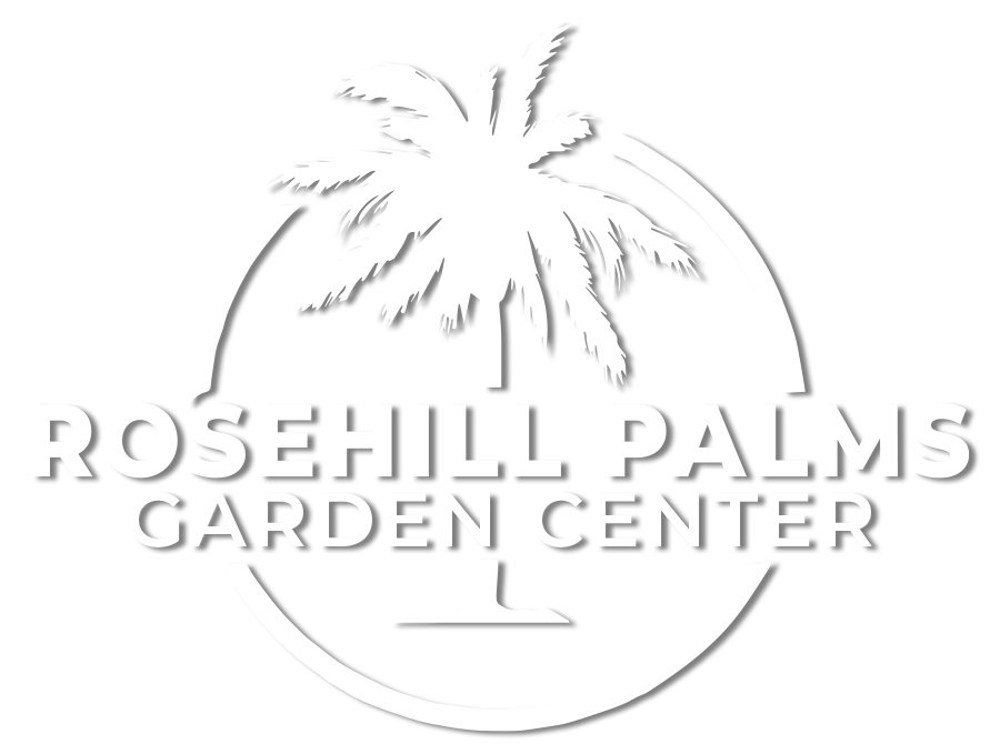 Rosehill Palms Garden Center White Logo