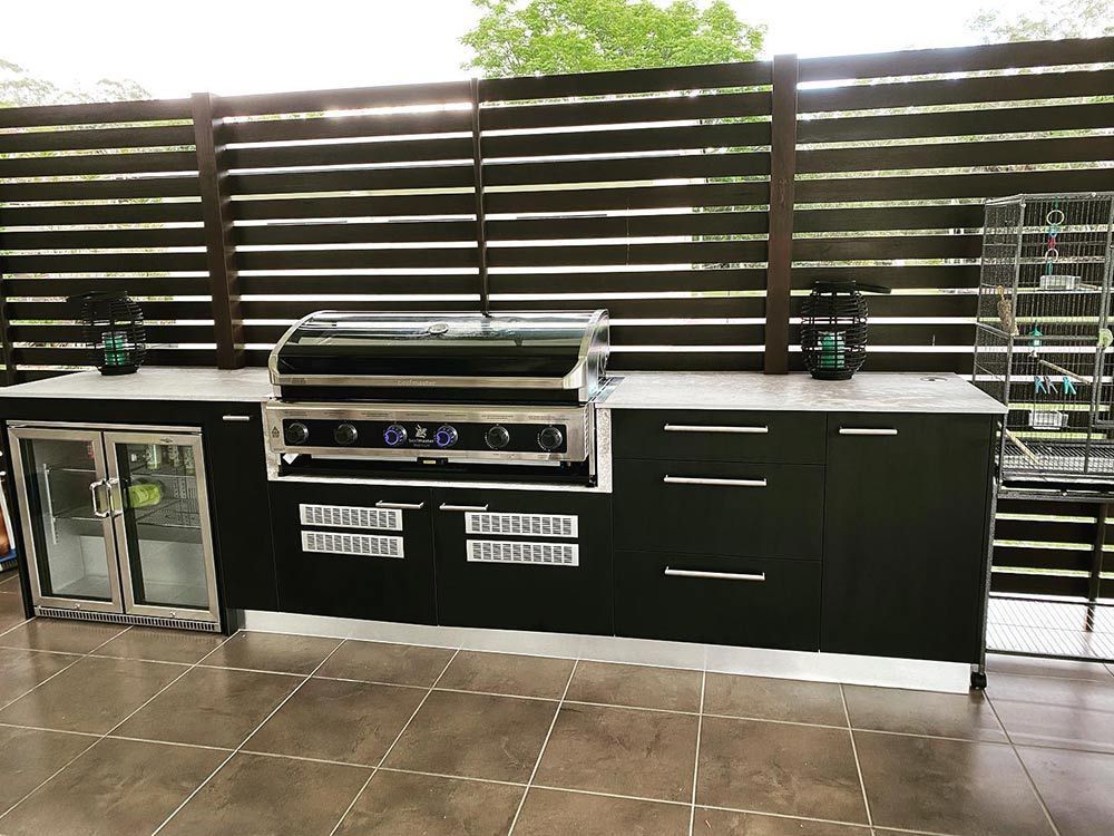 In the Outdoor Kitchen Cabinet, There's a Grill and Refrigerator — Outdoor Kitchen Cabinet on the Sunshine Coast QLD