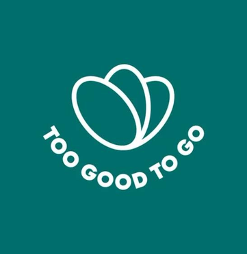 Logo di Too Good To Go su sfondo verde acqua