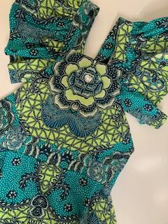 Mothers preloved dress to Design 1- Pinafore dress with ruffles