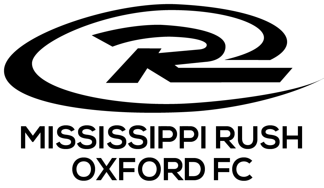 Silhouette of a person over a blue Rush Soccer and Capelli backdrop