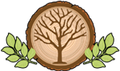 Pink and silver logo with a tree between the letters MS in a circle.