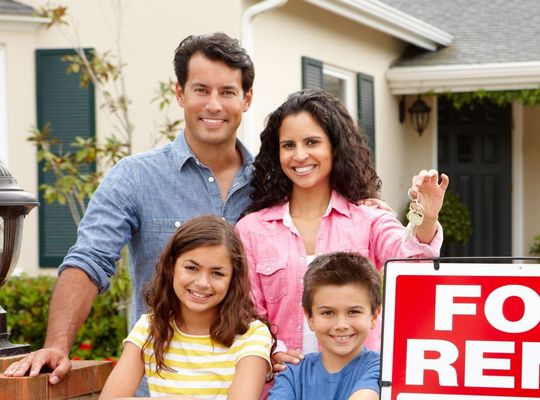 Family holding keys