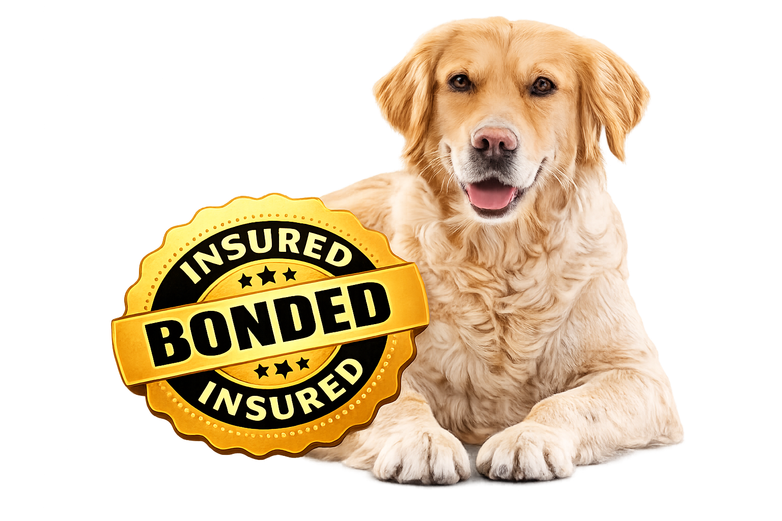 Golden retriever dog with