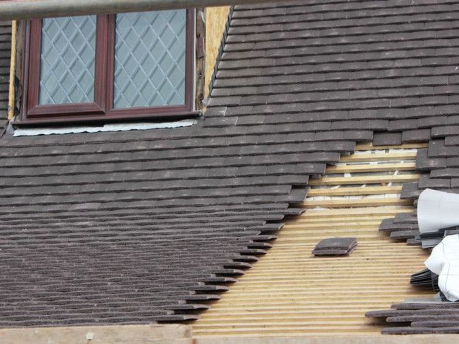 Damaged roof