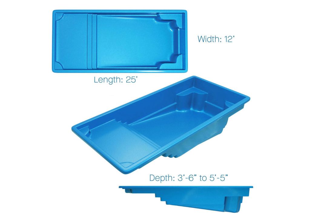 Latham Corinthian 12 fiberglass pool