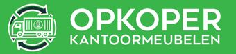 Logo opkoper kantoormeubelen op groene achtergrond
