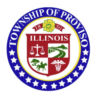 Township of Rogers, Illinois seal with blue ring, stars, shield, and farm symbols