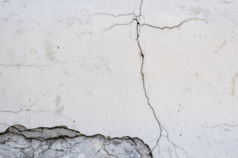 House with an interior concrete wall that has cracks and needs repair in Wanneroo WA.