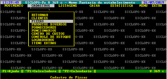 Uma tela de computador mostra um de nossos sistemas