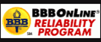 A logo for the bbb online reliability program