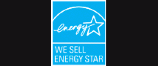 A blue sign that says `` we sell energy star ''
