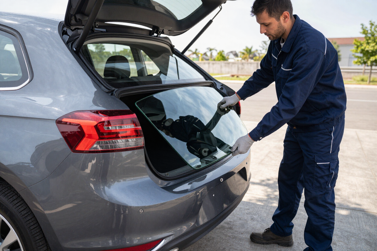 Rear glass replacement service