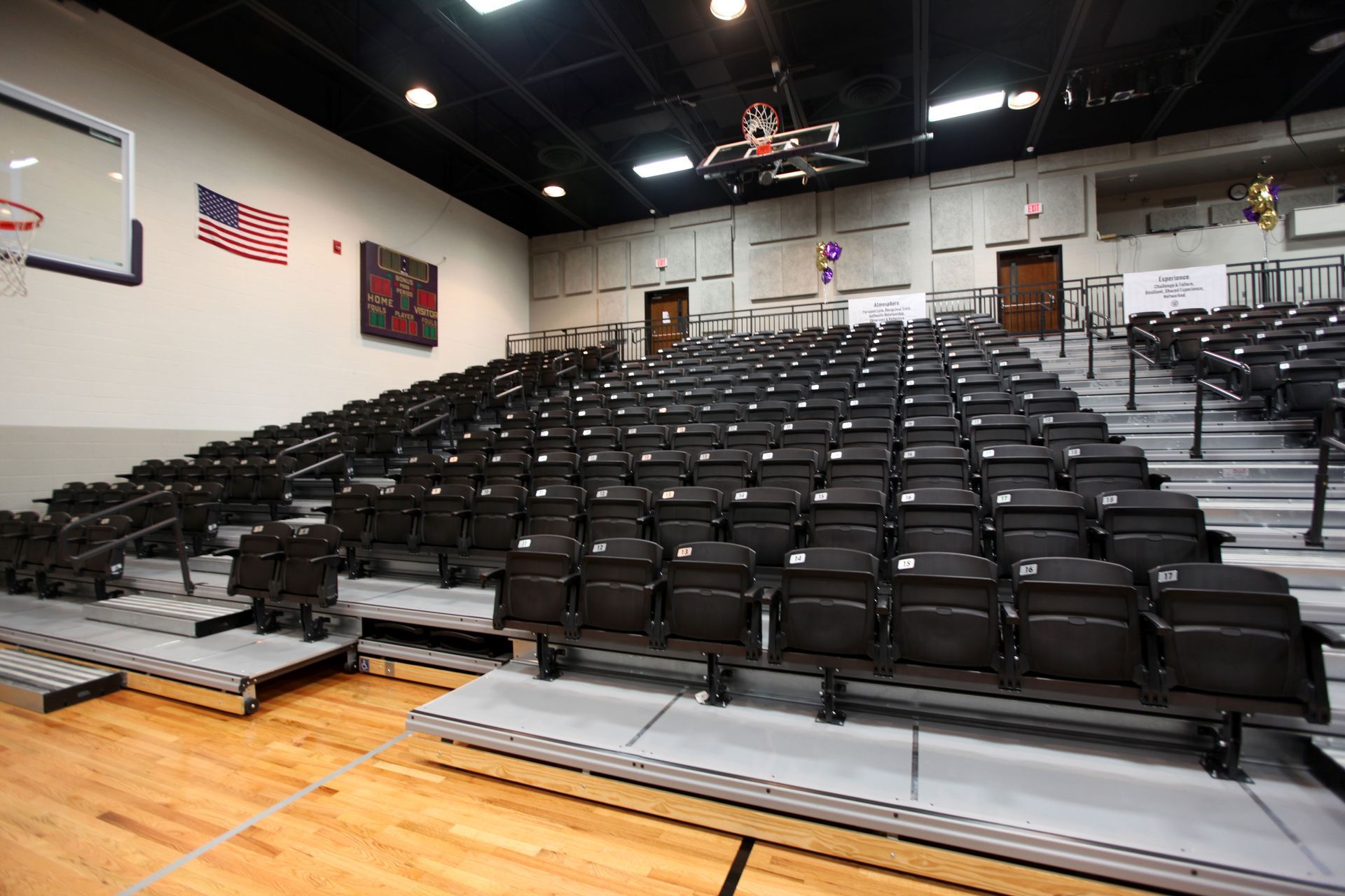 The multipurpose space at Christ Presbyterian features a wide deck premier platform with Interkal VISION Platform chairs.