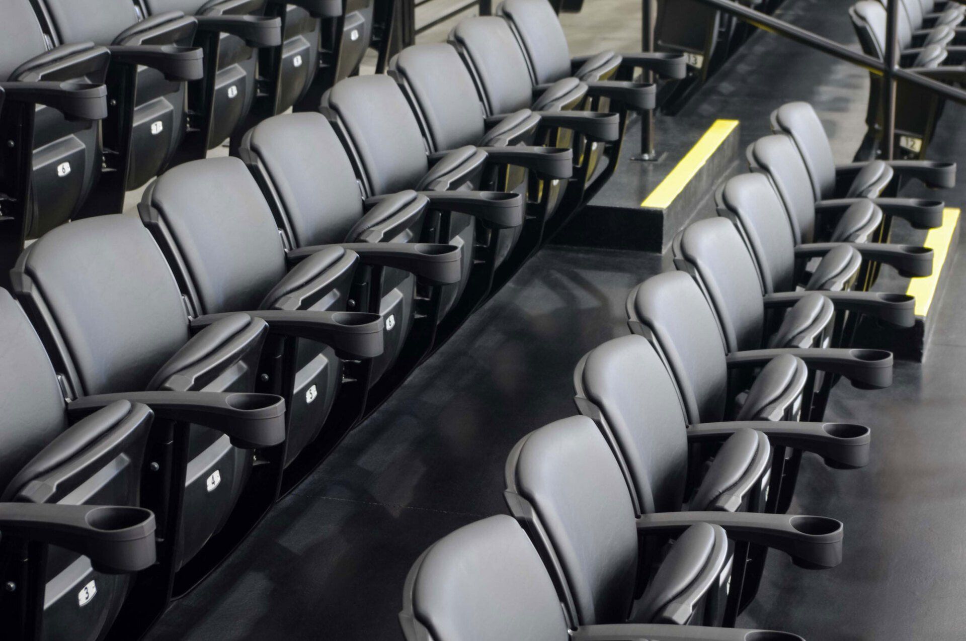 Interkal Blackout Wide Deck Platform with upholstered VISION Platform Chairs, EXCEL Seat Modules at Wayne State University.