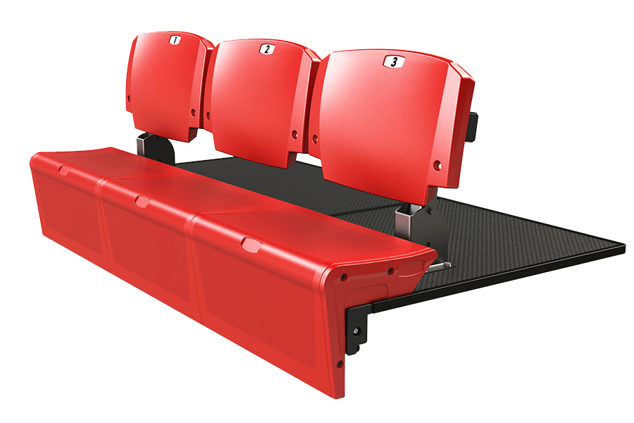 Interkal ComfoBack Automatic Contoured Backrest System for telescopic installations