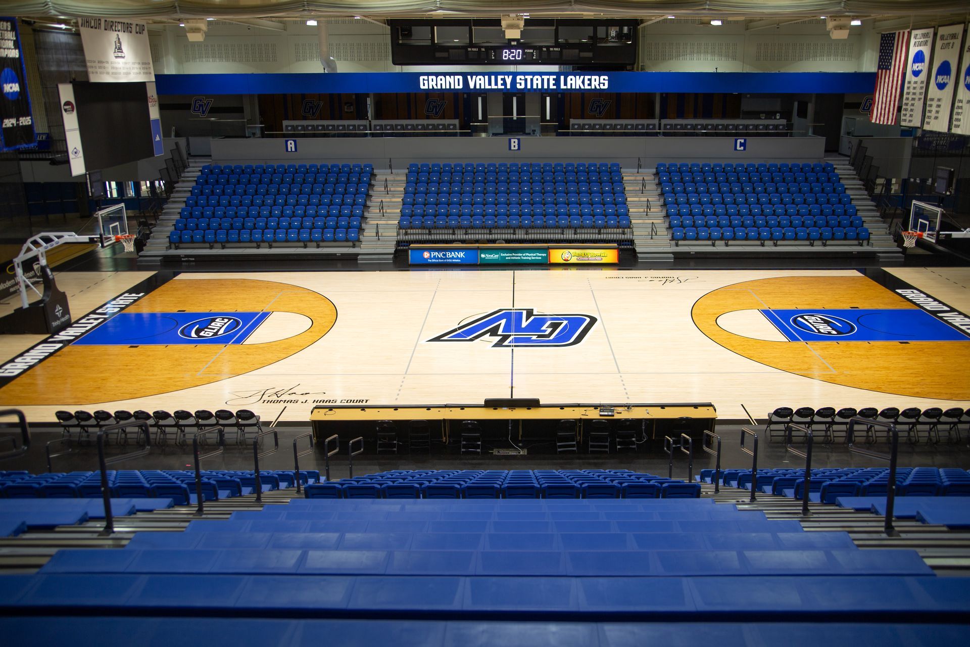A view of the ESM bleachers and VISION Chairs at Grand Valley State University