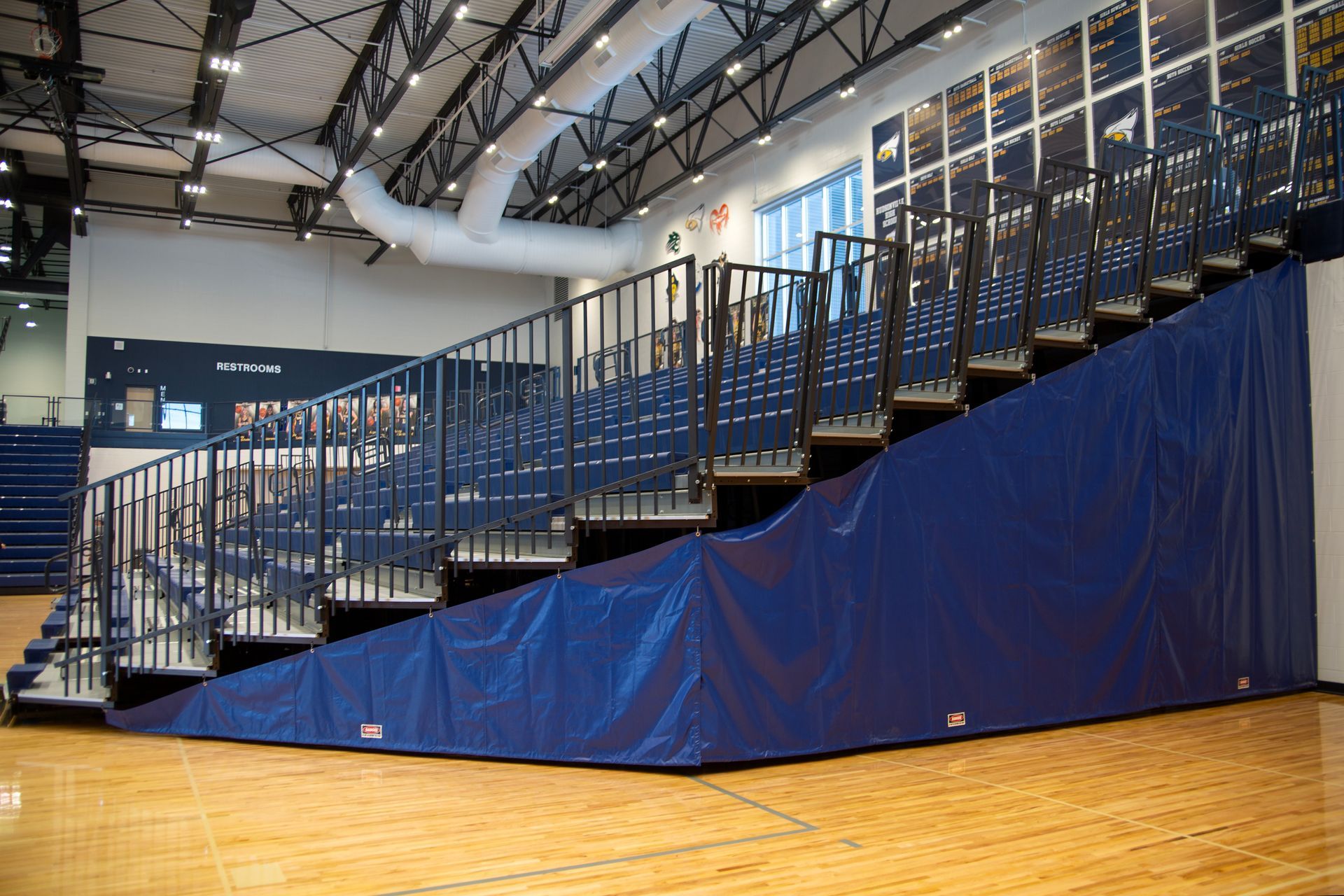 The award-winning gymnasium at Hudsonville High School, featuring EXCEL Seat Modules provides everyone with an amazing view.
