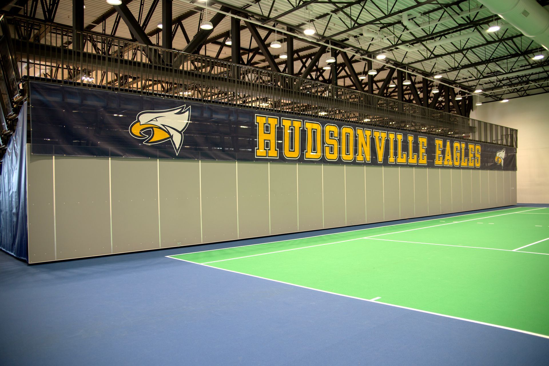 The award-winning gymnasium at Hudsonville High School, featuring EXCEL Seat Modules provides everyone with an amazing view.