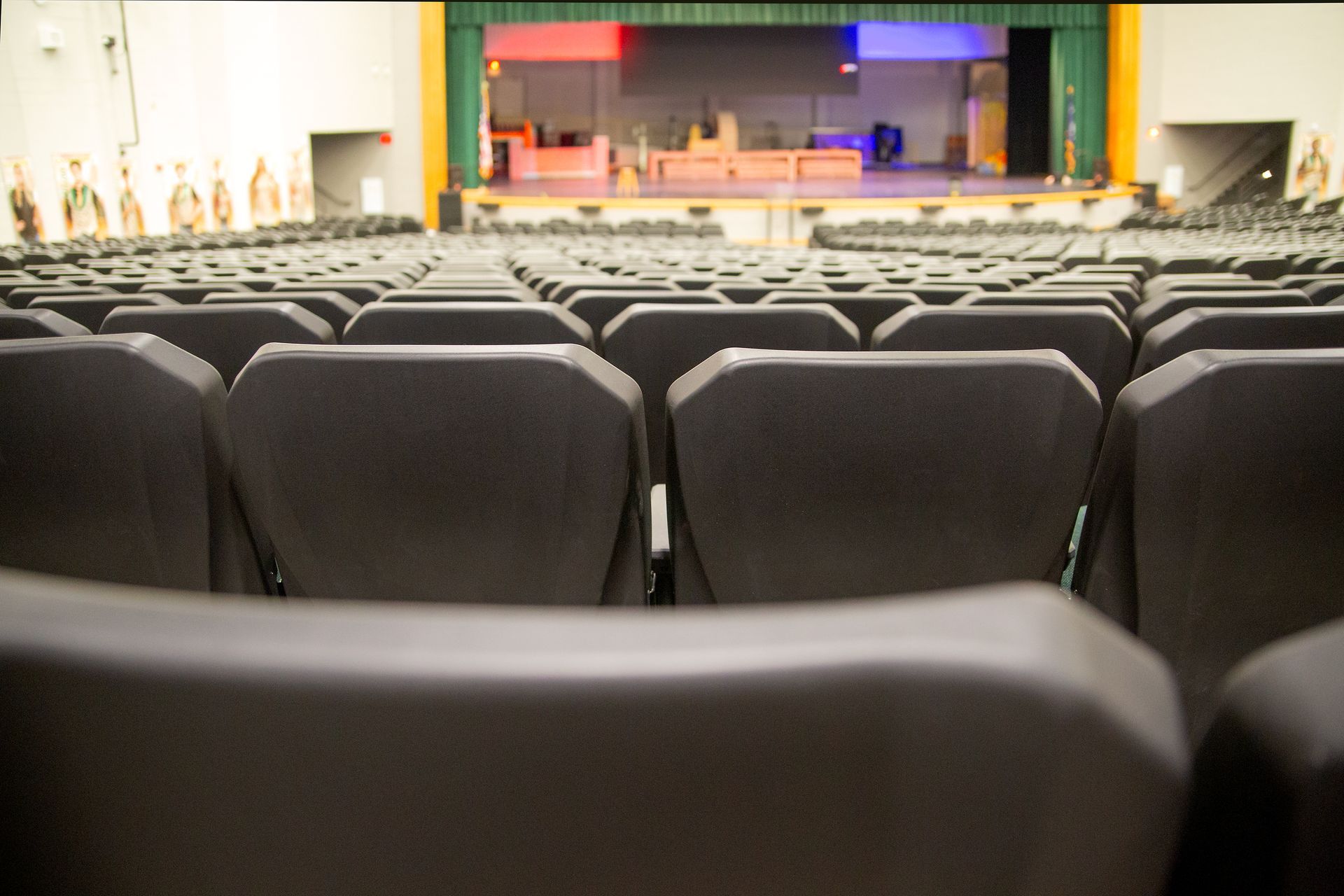 A photo of the ODYSSEY Auditorium Chairs by Interkal at Myrtle Beach High School.