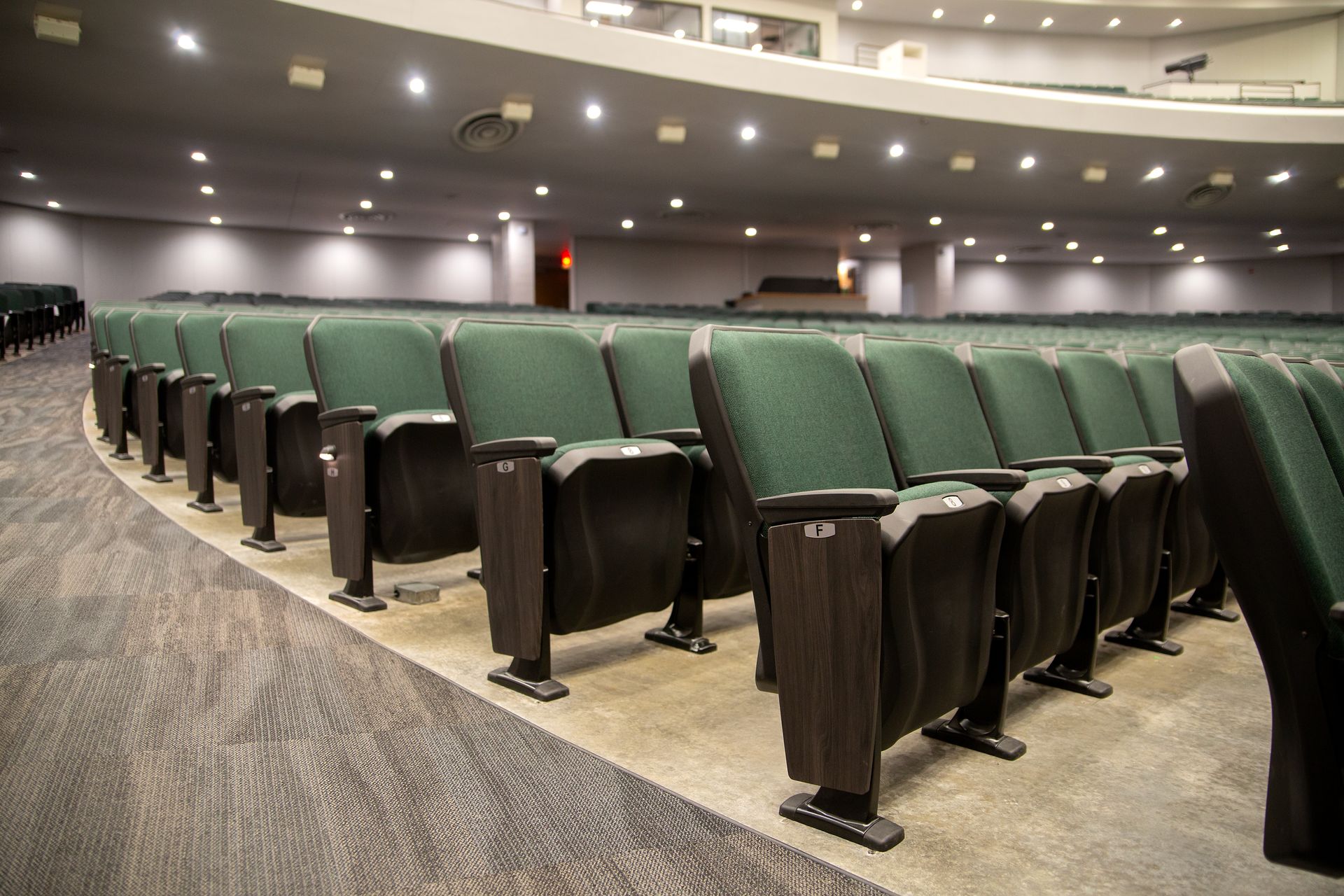 A photo of the ODYSSEY Auditorium Chairs by Interkal at Myrtle Beach High School.