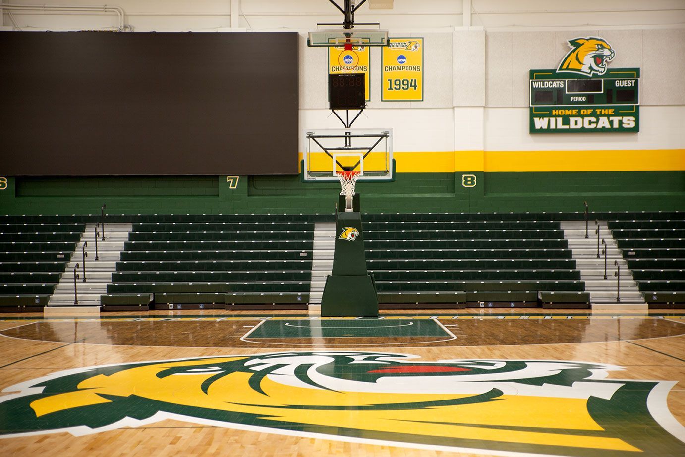 Vandament Arena at Northern Michigan University features plenty of seating in a smaller arena for maximum spectator enjoyment