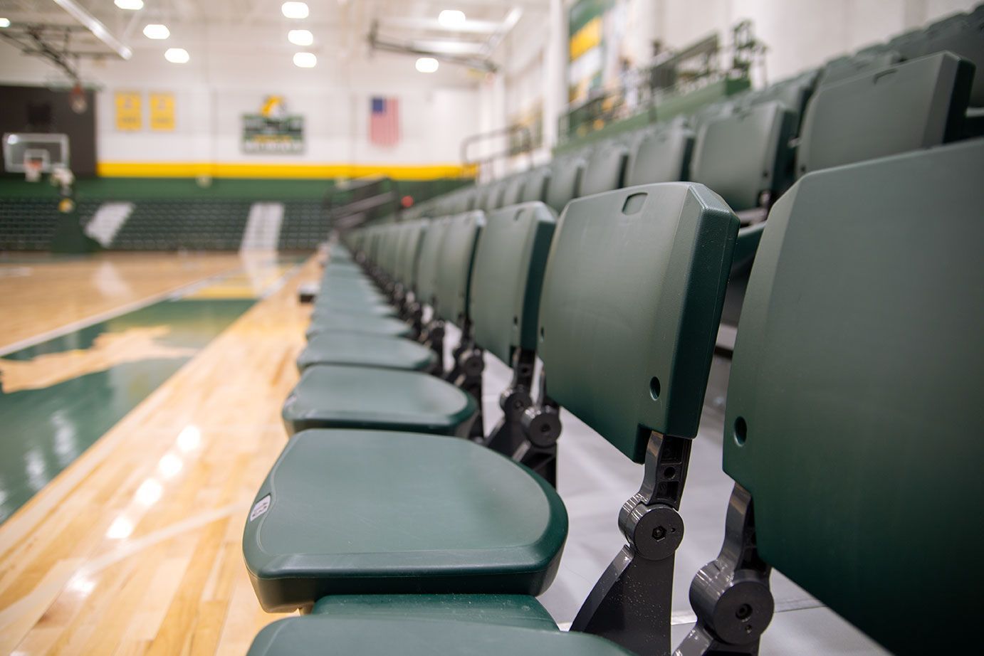 Vandament Arena at Northern Michigan University features plenty of seating in a smaller arena for maximum spectator enjoyment