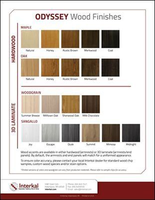 Interkal Odyssey Auditorium Chair Wood Finishes Guide